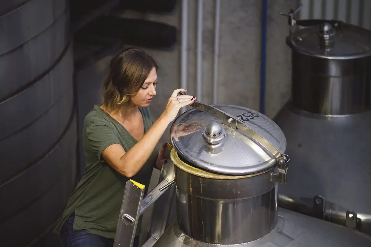 Winemaker working at Delta Wines