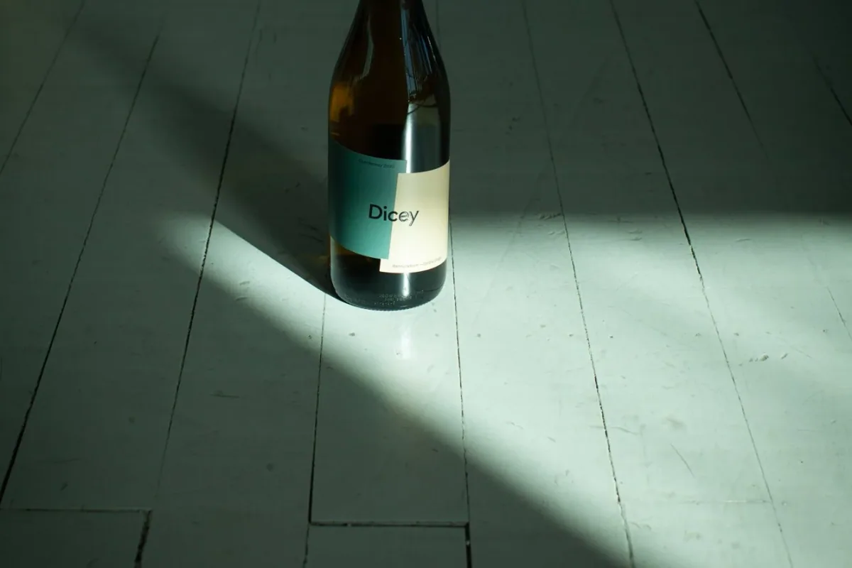 Dicey wine bottle