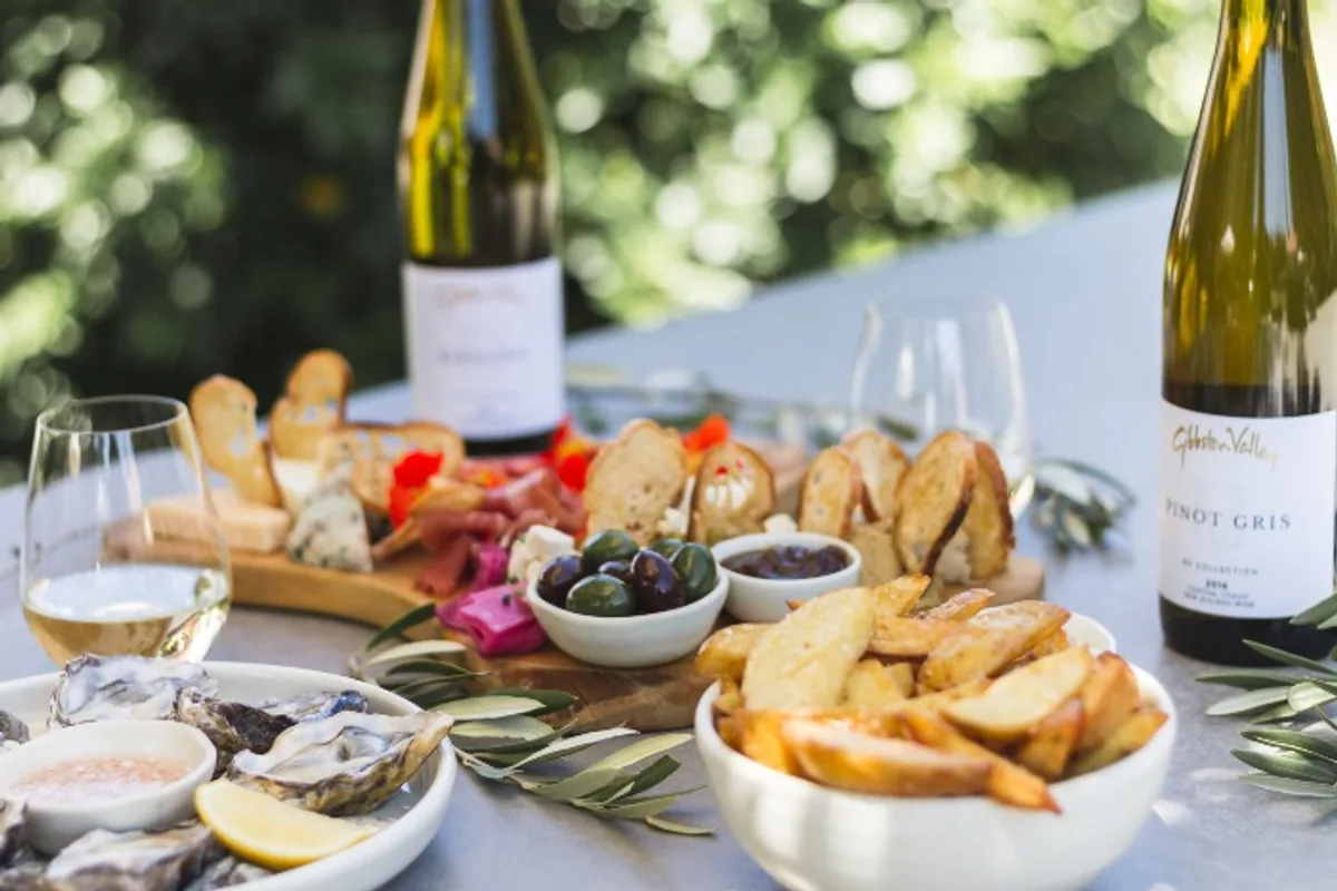Gibbston Valley wine and food platter