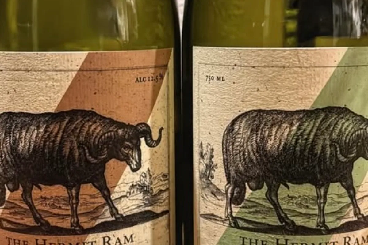 The Hermit Ram wine bottles