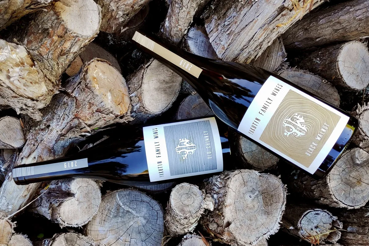 Yakutin Family Wines bottles outdoors